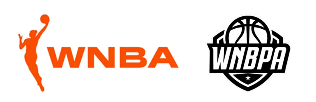 Official WNBA and WNBPA logos displayed together